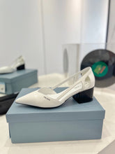 Pra Pumps 50 Square Sole White Patent Leather